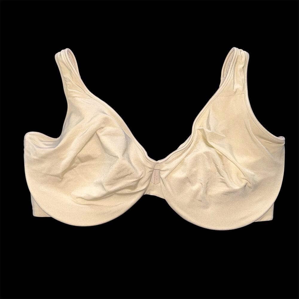 Lilyette Bra 42DD 0904 Plunge into Comfort Keyhole Minimizer Bra Cream Women's
